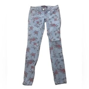 Almost Famous Girl’s Flower Print Jeans-size 7